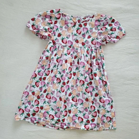H&m dress bundle butterfly strawberry kids 6 7 8 - Picture 2 of 8